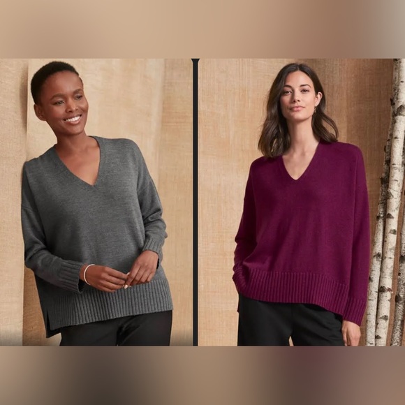 KNITTONS Women's V-Neck Merino Wool Sweater – 240g Soft Pullover Top - View #10
